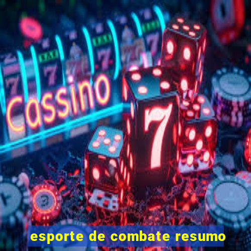 esporte de combate resumo