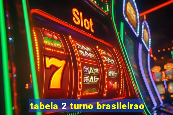 tabela 2 turno brasileirao