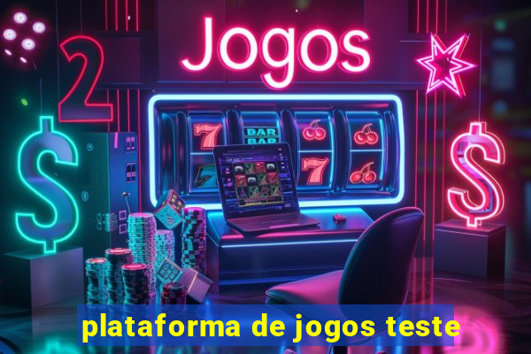 plataforma de jogos teste