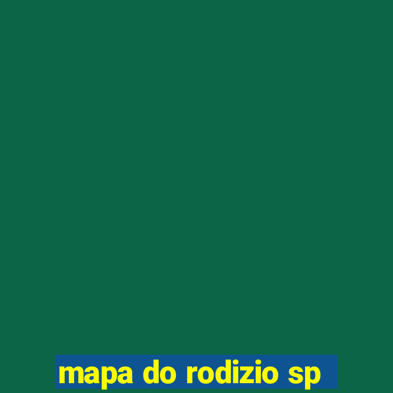 mapa do rodizio sp