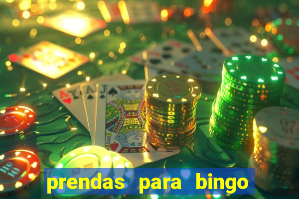 prendas para bingo de natal