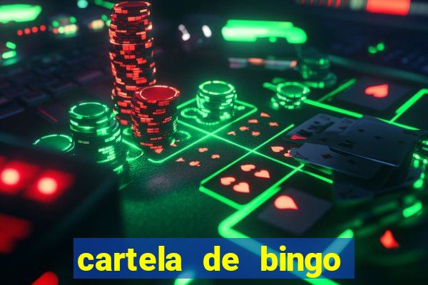 cartela de bingo cha de panela