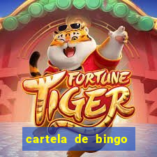 cartela de bingo cha de panela