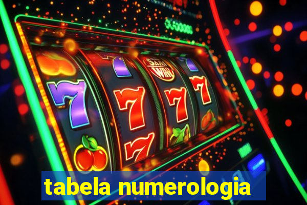 tabela numerologia