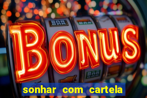 sonhar com cartela de bingo