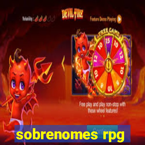 sobrenomes rpg