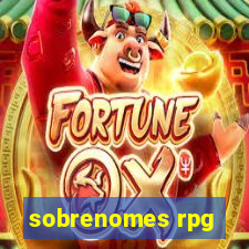 sobrenomes rpg