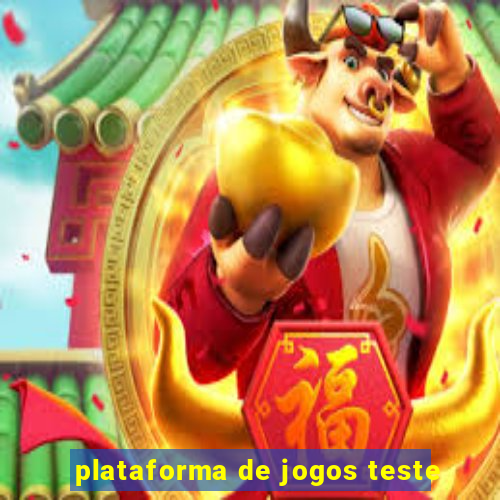 plataforma de jogos teste