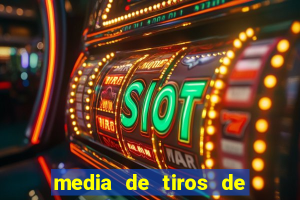 media de tiros de meta por jogo