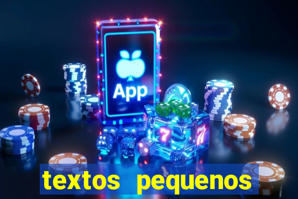 textos pequenos para alfabetizar